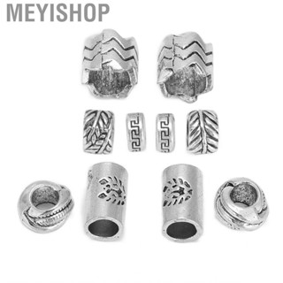 Meyishop 10Pcs Viking Beard Beads Dreadlock Tube Pendants Hair Decorations