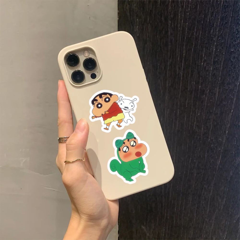 100PCS การ์ตูนน่ารัก Crayon ขนาดเล็กใหม่สติกเกอร์กันน้ําสําหรับหมวกกันน็อคจักรยานบัญชีมือกรณีดินสอ Decals LanLanStickersWorld (สงสัย) - รูปที่ 4