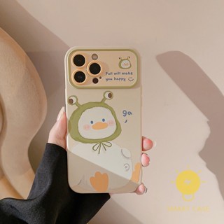 For เคสไอโฟน 14 Pro Max [Cute Duck Big Window] เคส Phone Case For iPhone 14 Pro Max Plus 13 12 11 X XS Max XR SE 8 7 For เคสไอโฟน11 Ins Korean Style Retro Classic Couple Shockproof Protective TPU Cover Shell