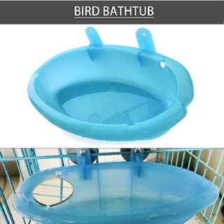 New Pet Birds Cage Plastic Bath Basin With Mirror Small Bird Parrot Bathtub Toys