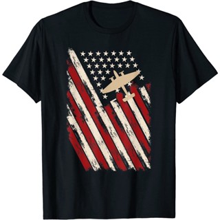 ใหม่ เสื้อยืด พิมพ์ลายธงอเมริกัน 4th Of July พรีเมี่ยม ไซซ์ S-3XL        