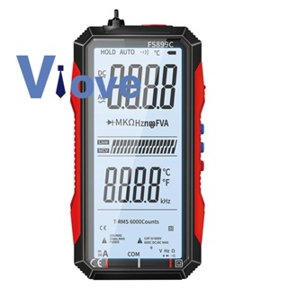 มัลติมิเตอร์ดิจิทัล 6000 Counts True AC DC แอมมิเตอร์ โวลต์มิเตอร์ อุณหภูมิอัตโนมัติ โอห์ม Hz ความจุไดโอด NCV มิเตอร์