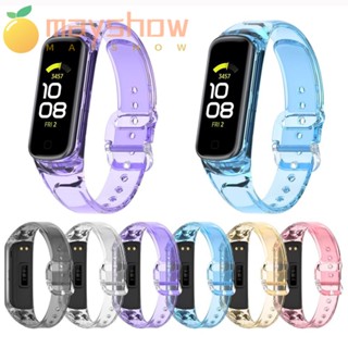 Mayshow สายนาฬิกาข้อมือแฟชั่น แบบนิ่ม เปลี่ยนสีได้ สําหรับ Galaxy Fit 2 SM-R220