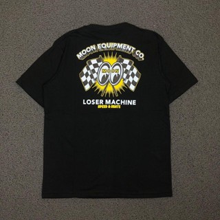 【s-5xl】ผ้าฝ้าย 100%เสื้อยืดลายกราฟฟิก Mooneyes Loser Machine สีดํา MiWkS-5XL