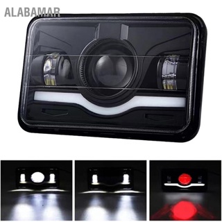 ALABAMAR 4x6 นิ้ว LED ไฟหน้า 45W 9-32V DC IP68 กันน้ำสีขาวสีแดง DRL ไฟเลี้ยวสูงต่ำสำหรับรถออฟโรด ATV เรือ รถบัส