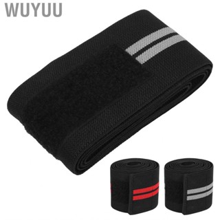 Wuyuu Sports Knee Wraps Compression Elastic Sleeves Brace Straps For Weightliftin