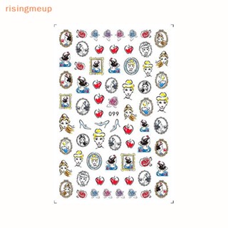 [risingmeup] สติกเกอร์ ลายการ์ตูนสโนว์ไวท์ ซิมป์สัน สําหรับตกแต่งเล็บ