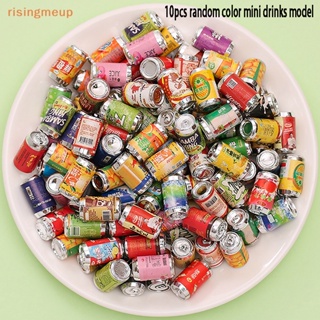 [risingmeup] เครื่องดื่มจําลอง ขนาดเล็ก สําหรับตกแต่งบ้านตุ๊กตา 10 ชิ้น