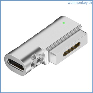 Wu อะแดปเตอร์เชื่อมต่อแม่เหล็ก USB PD Type C สําหรับ 2 USB C Female