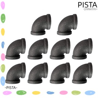 Pista ข้อต่อท่อ 15 องศา สีดํา สไตล์วินเทจ 1/2 นิ้ว สําหรับเฟอร์นิเจอร์ 10 ชิ้น