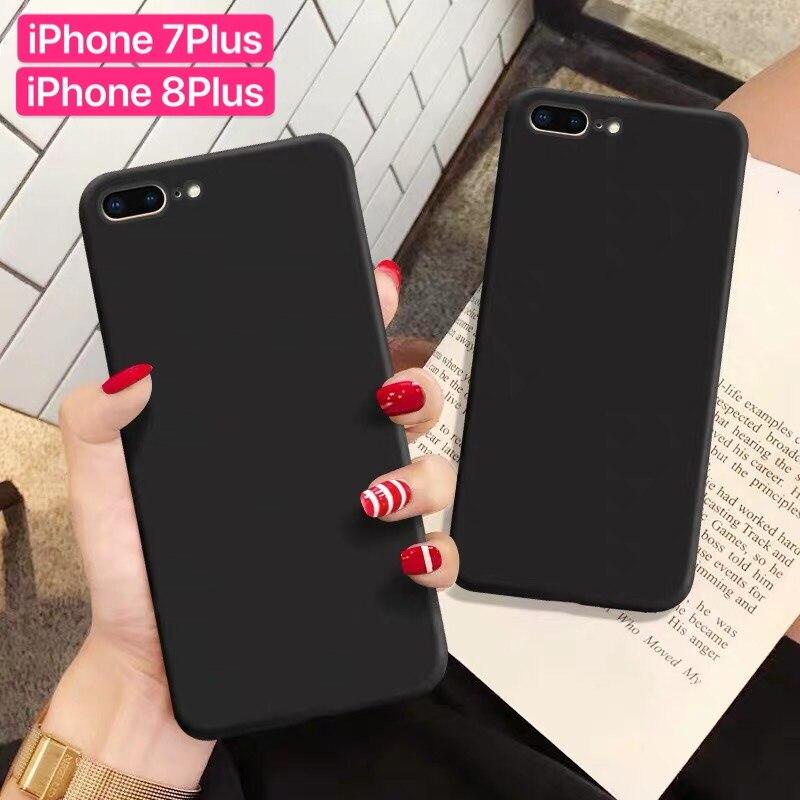 เคส iPhone 7Plus / 8Plus สำหรับไอโฟน ซิลิโคนสีดำ กันกระแทก นิ่ม TPU Case