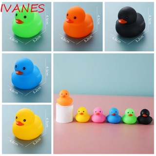 Ivanes ของเล่นบีบเป็ดลอยน้ํา แบบนิ่ม สีเหลือง 3 ชิ้น