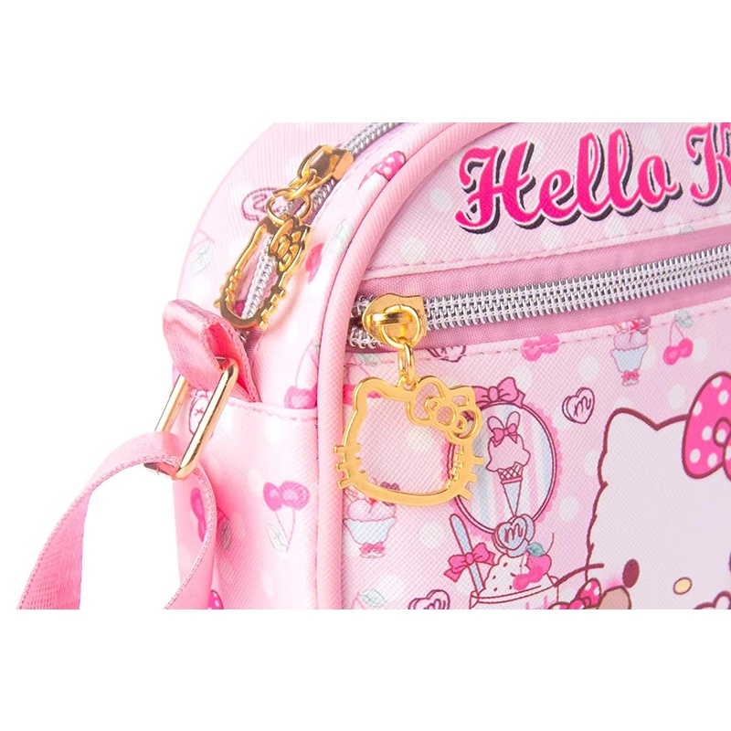 Kawaii Sanrio Hello Kitty Cinnamoroll ใหม่ กระเป๋าสะพายไหล่ กระเป๋าสตางค์ลําลอง ลายการ์ตูน Kuromi สําหรับเด็ก - รูปที่ 6