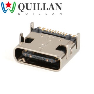 Quillan ตัวเชื่อมต่อ Type-C 16 พิน สําหรับปลั๊กชาร์จ PCB DIY SMD USB-3.1 ตัวเมีย