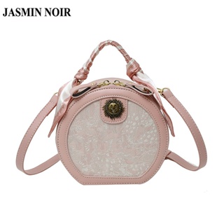 Jasmin NOIR กระเป๋าถือ กระเป๋าสะพายไหล่ หนัง PU พิมพ์ลายดอกไม้ ขนาดเล็ก สําหรับสตรี