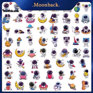 &lt;moonback&gt; สติกเกอร์ ลายกราฟฟิตินักบินอวกาศ น้ําหนักเบา สําหรับติดตกแต่งกระเป๋าเดินทาง สเก็ตบอร์ด โทรศัพท์มือถือ แล็ปท็อป รถยนต์ 60 ชิ้น