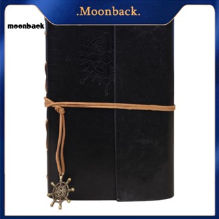 &lt;moonback&gt; สมุดโน้ตไดอารี่ เครื่องเขียน สไตล์เรโทร พร้อมเชือกคล้อง