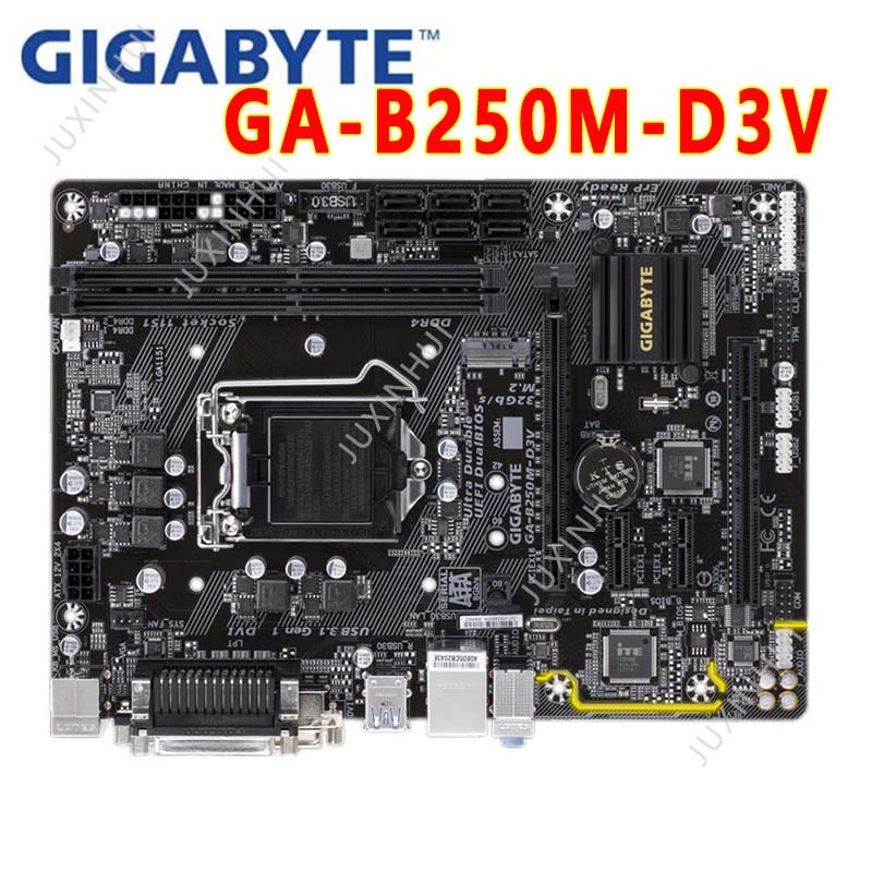 ใช้ Gigabyte GA-B250M-D3V GA-B250M-D3V/D2V/HD3 DDR4 B250 เมนบอร์ด B250 H110 B150M LGA1151 DDR4 32G M