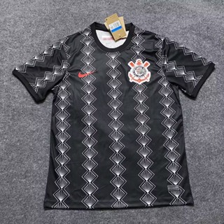 เสื้อกีฬาแขนสั้น ลายทีมชาติฟุตบอล Corinthians FC 23-24 ชุดเยือน แห้งเร็ว สําหรับผู้ชาย ไซซ์ S-XXL