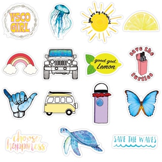 💥พร้อมส่ง💥INS STYLE CAMPING TRAVEL OCEAN STICKER สติกเกอร์กันน้ำรูปแบบที่แตกต่างกัน 50ชิ้น