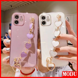 Modu เคสโทรศัพท์ชุบ 6D กันกระแทก พร้อมสายโซ่แฟลช สําหรับ Huawei Y7A Y9 Prime 2019 Nova 7i 6SE 3i 5T P20 Lite P30 Lite Nova 8i