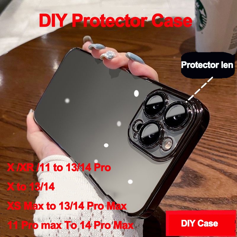 เคสซิลิโคนนิ่ม แบบใส ป้องกันกล้อง สําหรับ iPhone XR XS 11 to 13 14 Pro XSM to 14 Pro max