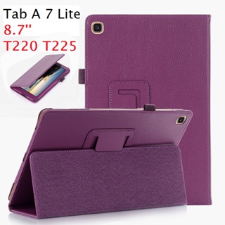 เคสหนัง PU ฝาพับแม่เหล็ก พร้อมช่องใส่บัตร ตั้งได้ สําหรับ Samsung galaxy tab A7 Lite 2021 a7lite 8.7inch T220 T225 A7 Lite 8.7 a7lite T220