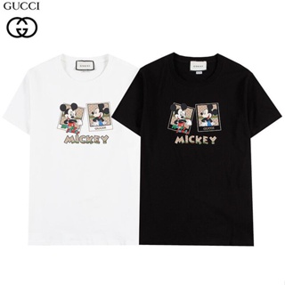 ☆★♣ เสื้อยืดคอกลม แขนสั้น พิมพ์ลาย Gucci Mickey Mouse ดิจิทัล