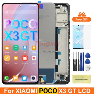 หน้าจอแสดงผล Poco X3 GT 6.6 นิ้ว พร้อมกรอบ สําหรับ Xiaomi Poco X3 GT 21061110Ag จอแสดงผล Lcd + หน้าจอสัมผัส Digitizer แบบประกอบ