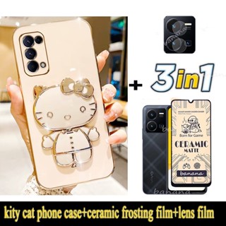 เคสโทรศัพท์มือถือ ผิวด้าน ไล่โทนสี 3In1 สําหรับ Realme C55 10 9 Pro+ 5G 9i C30 C31 C33 C35 GT Neo 3 GT Master Edition