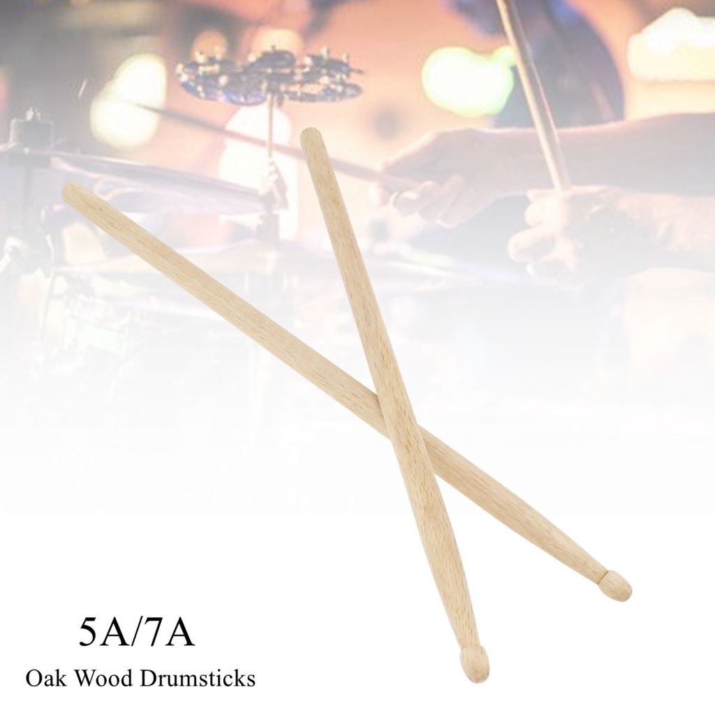 1 คู่ 5A / 7A ไม้โอ๊คไม้กลองสําหรับออกกําลังกายแจ๊สกลอง, Dura ble Heavy-duty Drum Sticks