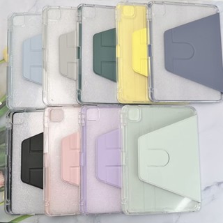 เคสไอเเพด for ipadcase Air4/Air5 gen7/gen8/gen9 pro112018 2020  gen10 2022 ใสและโปร่งแสง 360°หมุนตั้ง/นอนได้ Smart Case