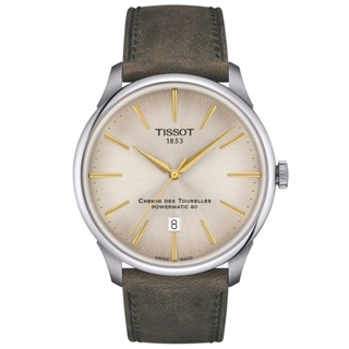 (ประกันศูนย์ 2 ปี) TISSOT CHEMIN DES TOURELLES POWERMATIC 80 42MM (งาช้าง) T139.407.16.261.00