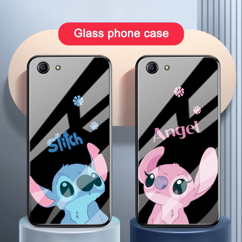 การ์ตูนน่ารักStitchคู่แก้วเคสโทรศัพท์สําหรับOPPO CPH1729 CPH2185 CPH2179 CPH2349 CPH2375 CPH2387 CPH