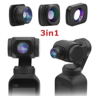 3-in-1 ชุดเลนส์มาโครฟิชอาย มุมกว้าง 10 ชิ้น สําหรับ DJI Osmo Pocket Pocket Pocket 2 Vlog