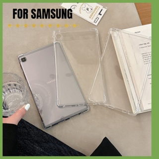 เคสเจลลี่ TPU นิ่ม แบบใส ป้องกันสี่มุม สําหรับ Samsung Tab S6 Lite A7 Lite A8 S7 S8 T220 T225 P610 P619 P613 X200 X205 10.4 นิ้ว 10.5 นิ้ว 2020 2021 2022