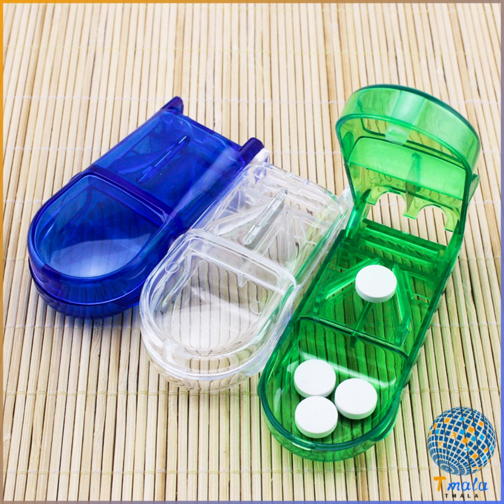 Tmala กล่องตัดยา รุ่นใหม่ ใบมีดคม ที่แบ่งเม็ดยา ที่ตัดเม็ดยา ที่ตัดยา ที่แบ่งยา ตลับใส่ยา pill cutter ราคา ถูกที่สุด ดีลบีเคเค แกลเลอรีภาพที่ 8