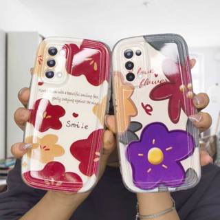 เคสโทรศัพท์มือถือ กันกระแทก ลายดอกไม้หน้ายิ้ม สําหรับ Realme C15 C21 C11 2021 C21Y C30 C30S C31 C33 C35 C25 C20 C3 C12 C2