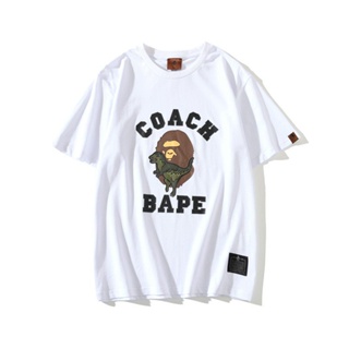 Bathing Ape BAPE X coach joint Nameo-neck short sleeve tshirt men women White black blue green yello_02