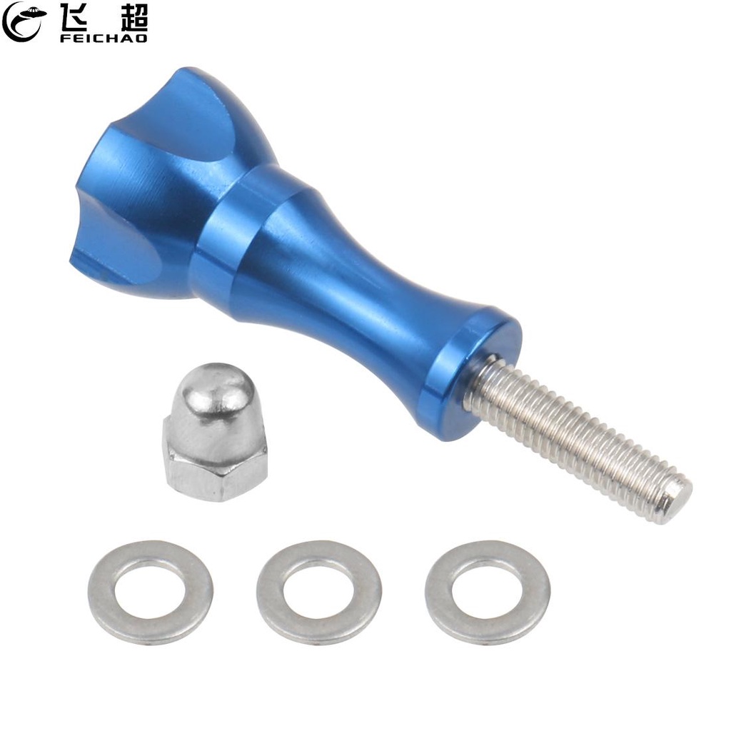 FEICHAO CNC อลูมิเนียมยาว Thumb Knob สกรู M5 ปรับได้สําหรับ GoPro 13 12 11 10 9 8 Max Action กล้องอุปกรณ์เสริม