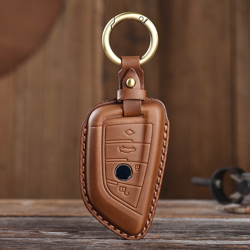 Car Key Case Cover Leather Fob Holder for BMW F10 F20 F30 F15 F16 F07 F01 F02 F25 F31 1 3 5 7 Series X1 X3 X4 X5 X6 Cowhide