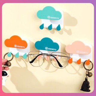 Creative Cloud Hook ห้องครัวแขวนผนังชั้นเก็บของ Punch-Free Home Hook น่ารัก Cloud Non-Marking Self-Adhesive Rack สไตล์ญี่ปุ่นตกแต่งบ้าน [COD]