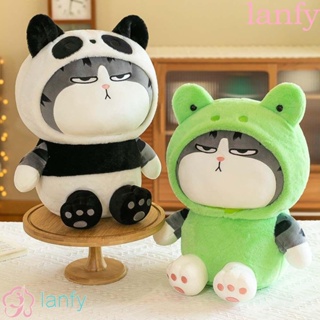 Lanfy หมอนตุ๊กตานุ่ม รูปการ์ตูนกบ แมว กระต่าย ของเล่นสําหรับเด็ก