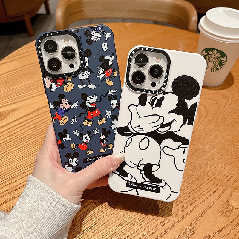 เคสโทรศัพท์มือถือแบบนิ่ม ลายมิกกี้เมาส์ แบบเต็มจอ สําหรับ iPhone 15 14 13 12 11 Pro MAX XR IX XS MAX 8 Plus