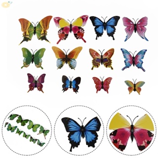 【VARSTR】12pc 3D Butterfly Wall Stickers Home Decor Room Decoration Sticker Home Decor