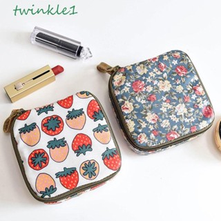 Twinkle1 กระเป๋าใส่เหรียญ ผ้าอนามัย มีซิป กันน้ํา แบบพกพา เรียบง่าย สไตล์เกาหลี