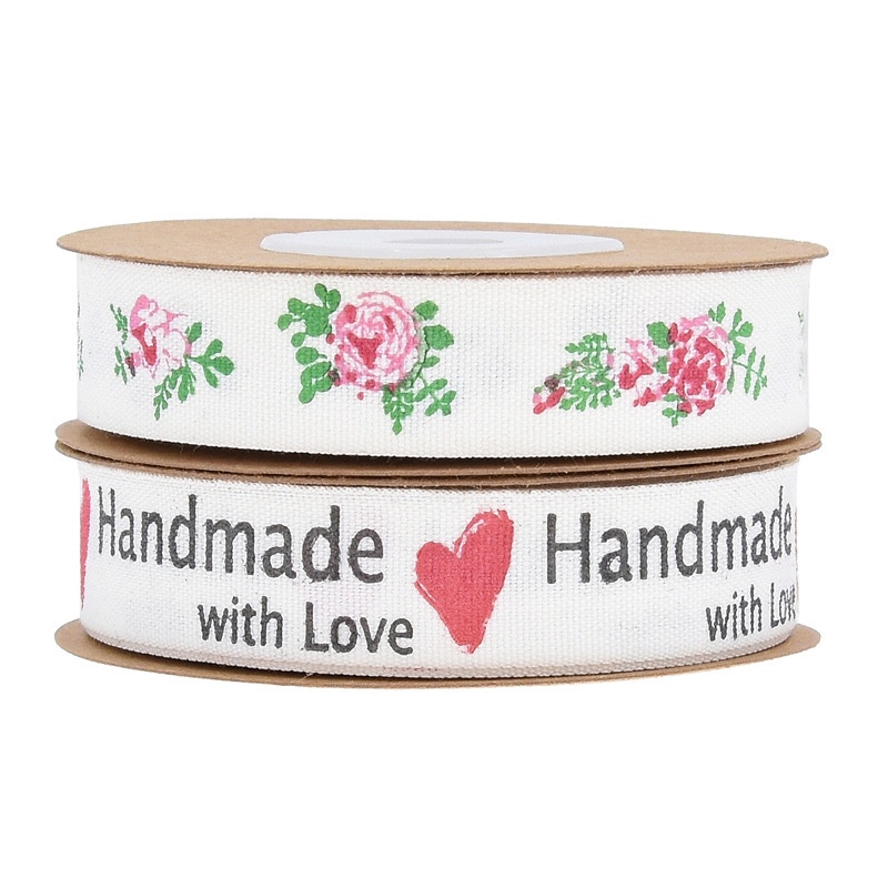 ริบบิ้นผ้าฝ้าย ลายดอกไม้ ขนาดเล็ก 10 ม. 15 มม. แฮนด์เมด DIY เหมาะกับของขวัญ สําหรับคู่รัก งานเทศกาล