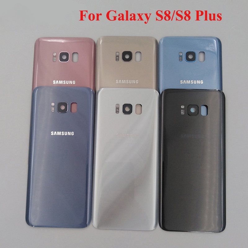 สําหรับ Samsung Galaxy S8 G950 SM-G950F G950FD S8 Plus S8+ G955 SM-G955F G955FD ฝาหลังแบตเตอรี่ด้านห