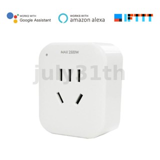 Moeshouse ซ็อกเก็ตอัจฉริยะ WiFi ไร้สาย 10A 2500W สําหรับบ้าน