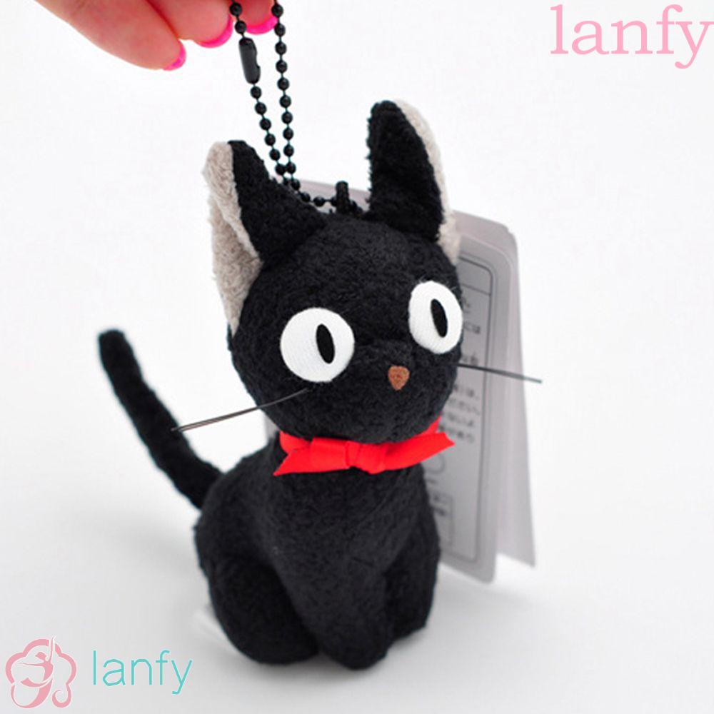 LANFY Kawaii Black Cat Plush Toy 9-12cm Stuffed Pendant Stuffed Keychain Christmas Gifts Cute Studio Ghibli Hayao Miyazaki Anime Doll Cartoon Kids Gift Cat Kiki Dolls Keyring/Multicolor